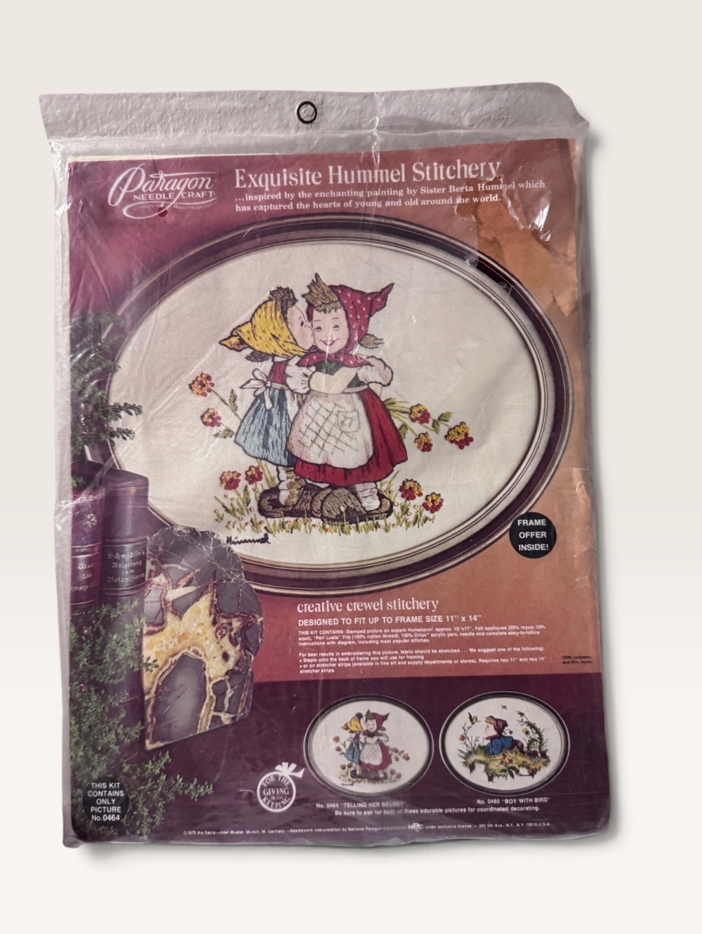Exquisite Hummel Stitchery Crewel Kit by Paragon Needlecraft, 1976